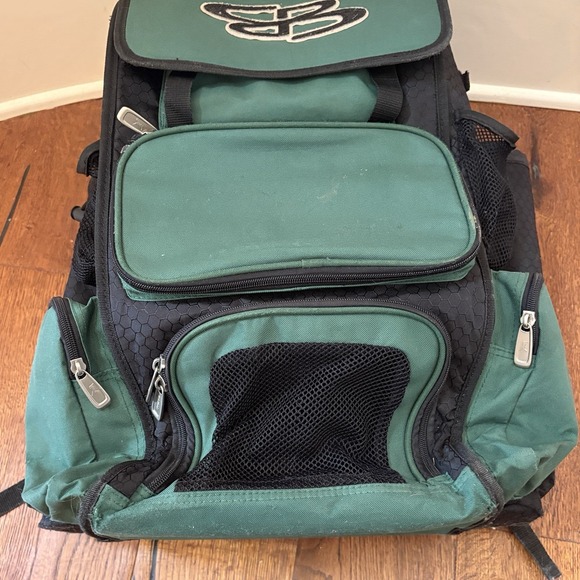 Boombah Superpack Baseball/Softball Bag Bat Pack Backpack Green & Black - Picture 14 of 15